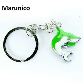 

FREE SHIPPING BY DHL 100pcs/lot Metal Dolphin Keychains Zinc Alloy Jumping Dolphin Shaped Keyrings for Gifts