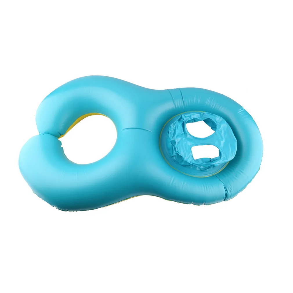 Inflatable Mother Baby Swim Float Ring Kids Seat Double Person Swimming Soft Ring Swimming Circle Babyfloat Accessories piscine