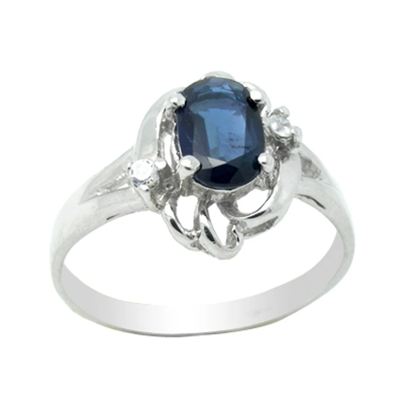 Anillos Qi Xuan_Dark Blue Stone Luxury Rings_Fashion Ring_S925 Solid