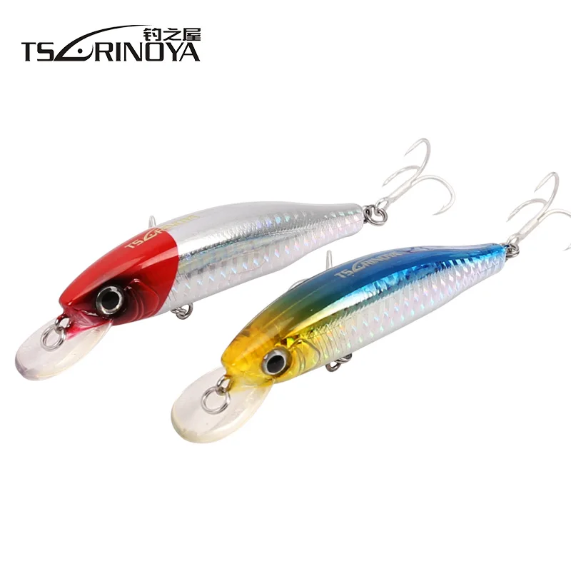

TSURINOYA Fishing Lure 85mm/14g Sinking Minnow Baits 4 Colors Iscas Artificial Baits With Treble Hooks Peche Leurre Wobblers