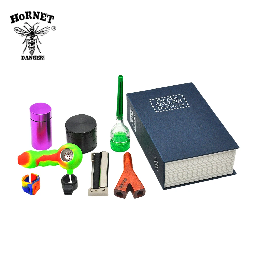 

Hidden Secret Dictionary Book Smoking SET:Herb Grinder Smoking Pipe Cone Roller Storage Case Cigarette Roller Cigarette Holder