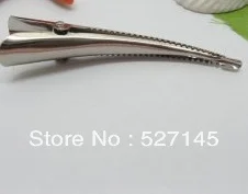 

500Pcs/Lot Oxhorn Hair Clips Base Barrette Finding 40mm long free shipping