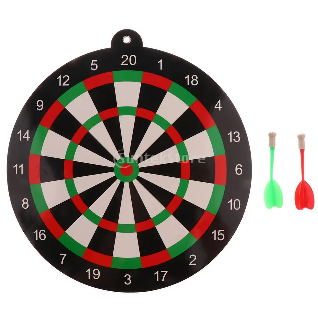 Safety Dart Board Set for Kids Adults - 9.45 inch Dartboard & 2 Magnet Darts