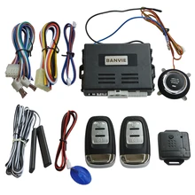 Universal PKE Car Security Alarm System with Remote Engine Starter / Start Stop Push Button / Passive Keyless Entry starline