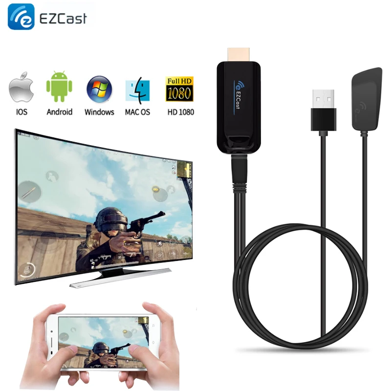 EZCAST 1080 HD TV Stick двухдиапазонный 2 4 GHz 5 8 беспроводной WiFi донгл Дисплей приемник Miracast