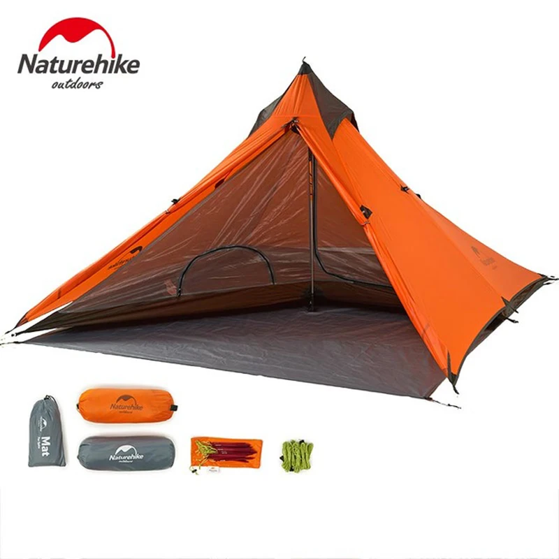 Naturehike 1 человек палатка 20D нейлон 4 сезона альпинизмом палатка Сверхлегкий походные палатки для спорта на открытом воздухе