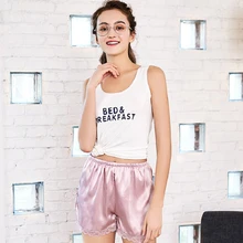 Женские атласные шелковые пижамные брюки сексуальные кружевные штаны для сна короткие брюки Sommer шорты Повседневная домашняя утварь женская пижама