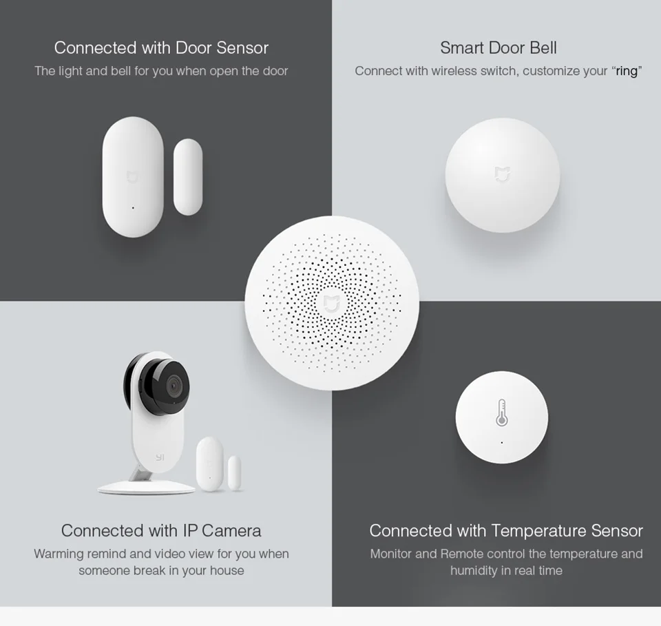 Original Xiaomi Upgraded Version Mi Gateway Smart WiFi Remote Control Work with Smart Sensor Kit Home kit Smart Home (2)