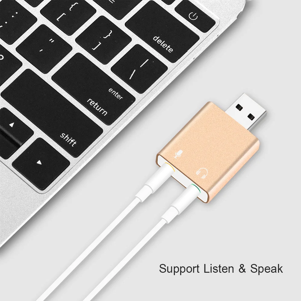 Внешняя USB Звуковая карта для наушников и микрофона 3 5 мм|Звуковые карты| |