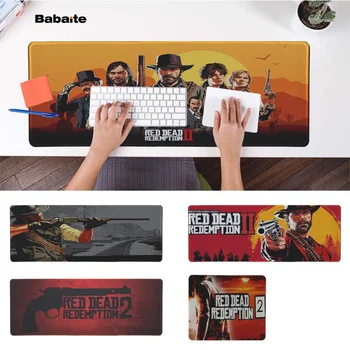 

Babaite Simple Design Red Dead Redemption 2 Natural Rubber Gaming mousepad Desk Mat Rubber PC Computer Gaming mousepad
