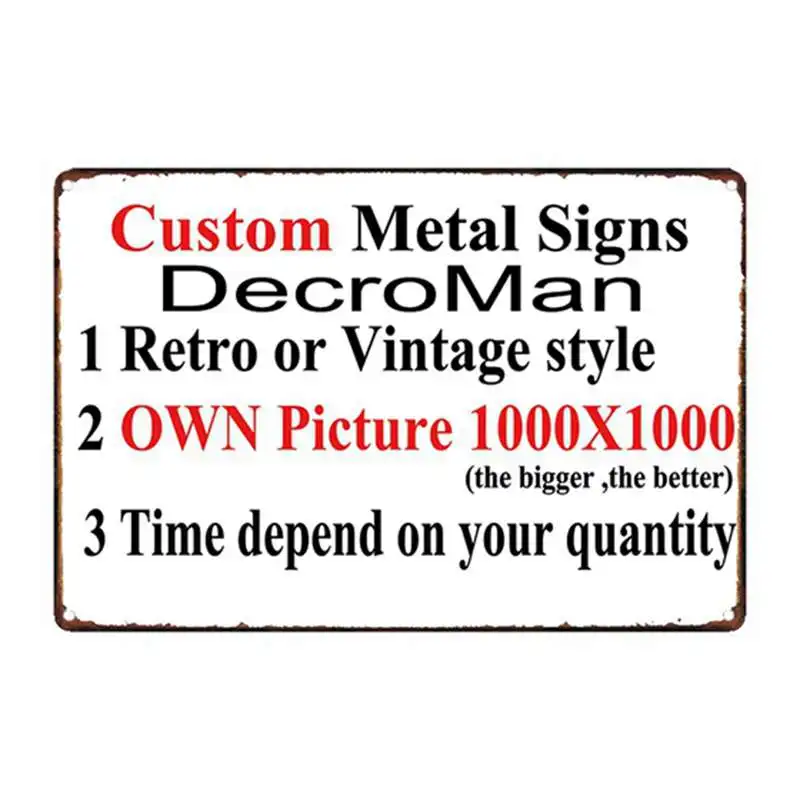 [WellCraft] рок-музыка звезда металлический знак плакаты искусство Винтаж росписи живопись личность на заказ Декор LT-1741 - Цвет: Custom