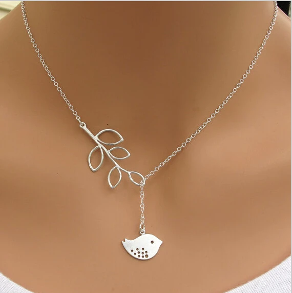 

Cheap Silver Plated fFish Pendants Necklace for Women Hot Selling Cross Leave Necklace Fashion Jewelry Free Shipping
