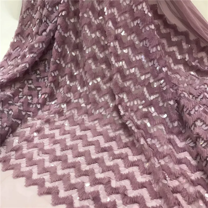 

2019 Onion Color African Embroidered Lace Fabrics French Lace Fabric High-quality African Net Laces for wedding dress runf14-39