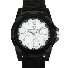 Men Army Watches Clock Relogio Masculino Fashion Gemius Army Racing Force Military Sport Men Officer Fabric Band Watch 2016 New