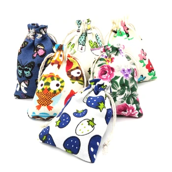 

Wholesale 5pcs/lot 9.5x13.5cm Drawstring Bags Solid Canvas Jewelry Packaging Bags Gift Pouch Cheap Can be Customized