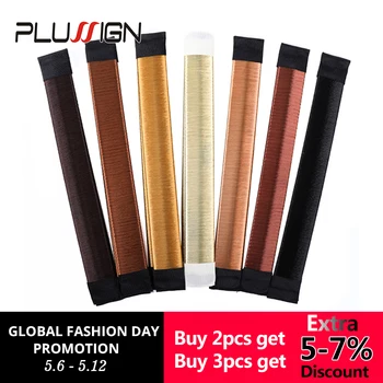 

Plussign 1Pcs/Lot Hair Bun Maker Clip Black Dark Brown Begie Hair Accessories Diy Toll Synthetic Wig Dounuts Bud Magic Bun Maker