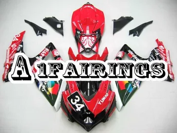 

Full Fairings For Suzuki GSXR600 K8 2008 2009 2010 GSXR750 08 09 10 Motorcycle ABS Plastic Injection Bodywork Black Red 34 Hull