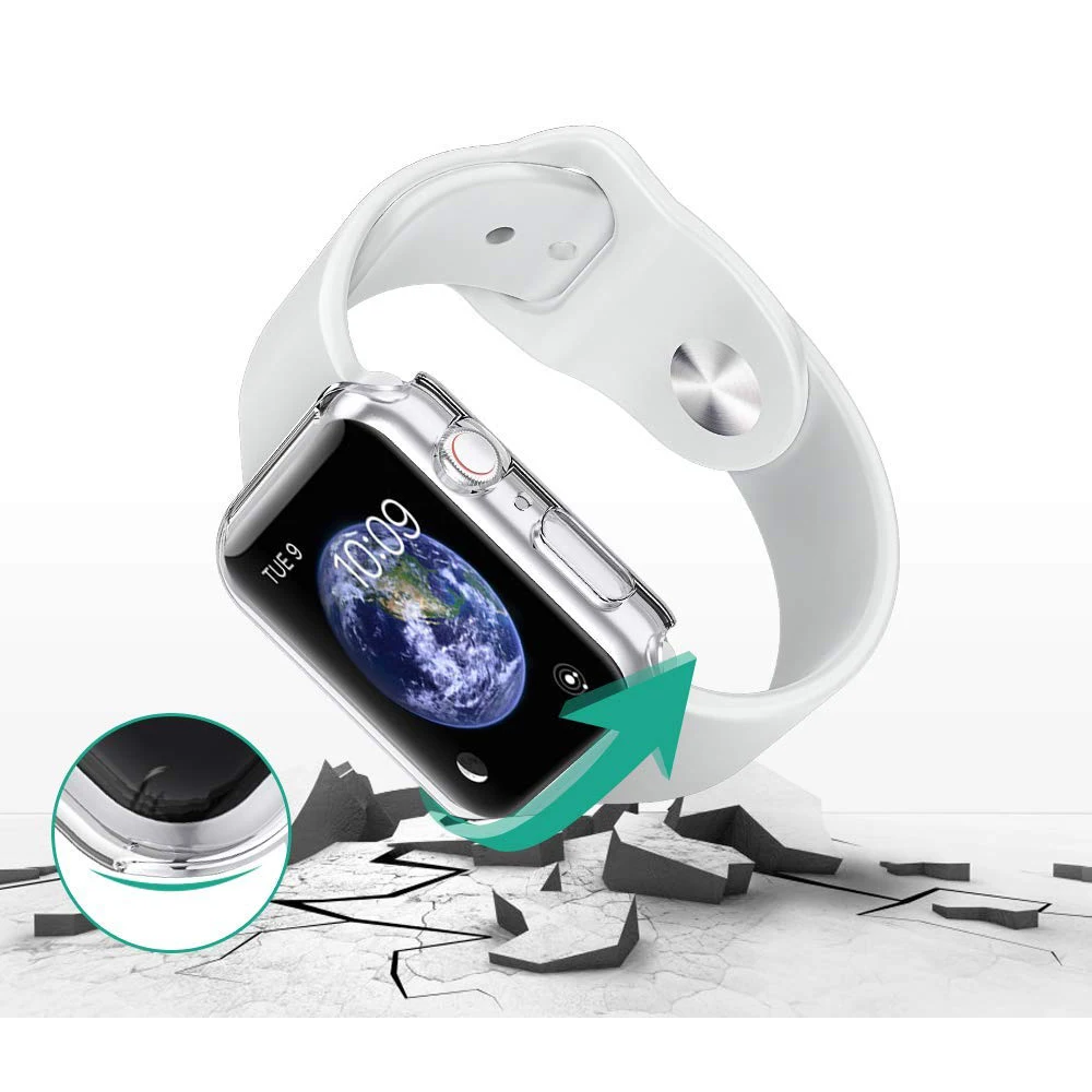 Силиконовый чехол для apple watch 44 мм 40 42 мм/38 iwatch series 4 3 2 1 универсальная ультратонкая