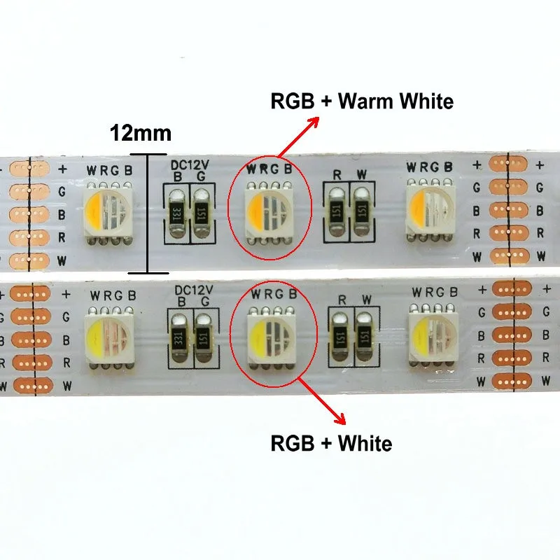 DIY дома 5 м SMD5050 300 шт. RGBW 4 в 1 RGBWW Светодиодные ленты свет DC12V для Водонепроницаемый/не водонепроницаемый светодио дный гибкий свет