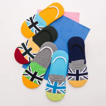 

5pairs/lot Cotton High Quality Casual Men Socks Fashion Patchwork Colorful Boat Socks