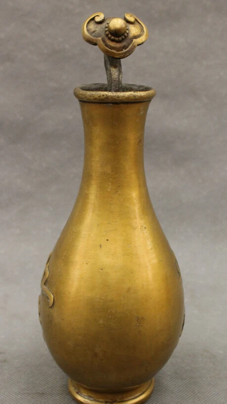 

S3985 8" Folk China Chinese Bronze Palace PingAn RuYi Vase Pot Statue Home Decorate D0317