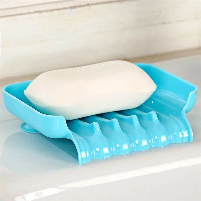 Groove design Soap Dish Holder Non Residue with Water Removable Soap