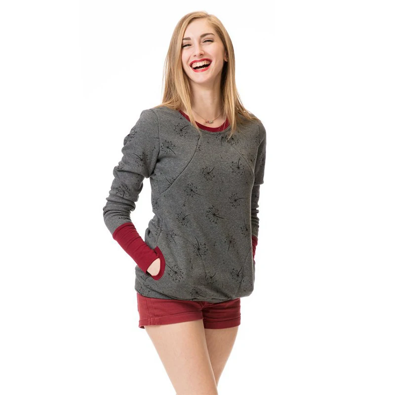 Thick Warm Nursing Sweatshirt Hoodie Women Long Sleeve Breastfeeding Shirt Winter for Feeding Maternity Pregnancy Clothes