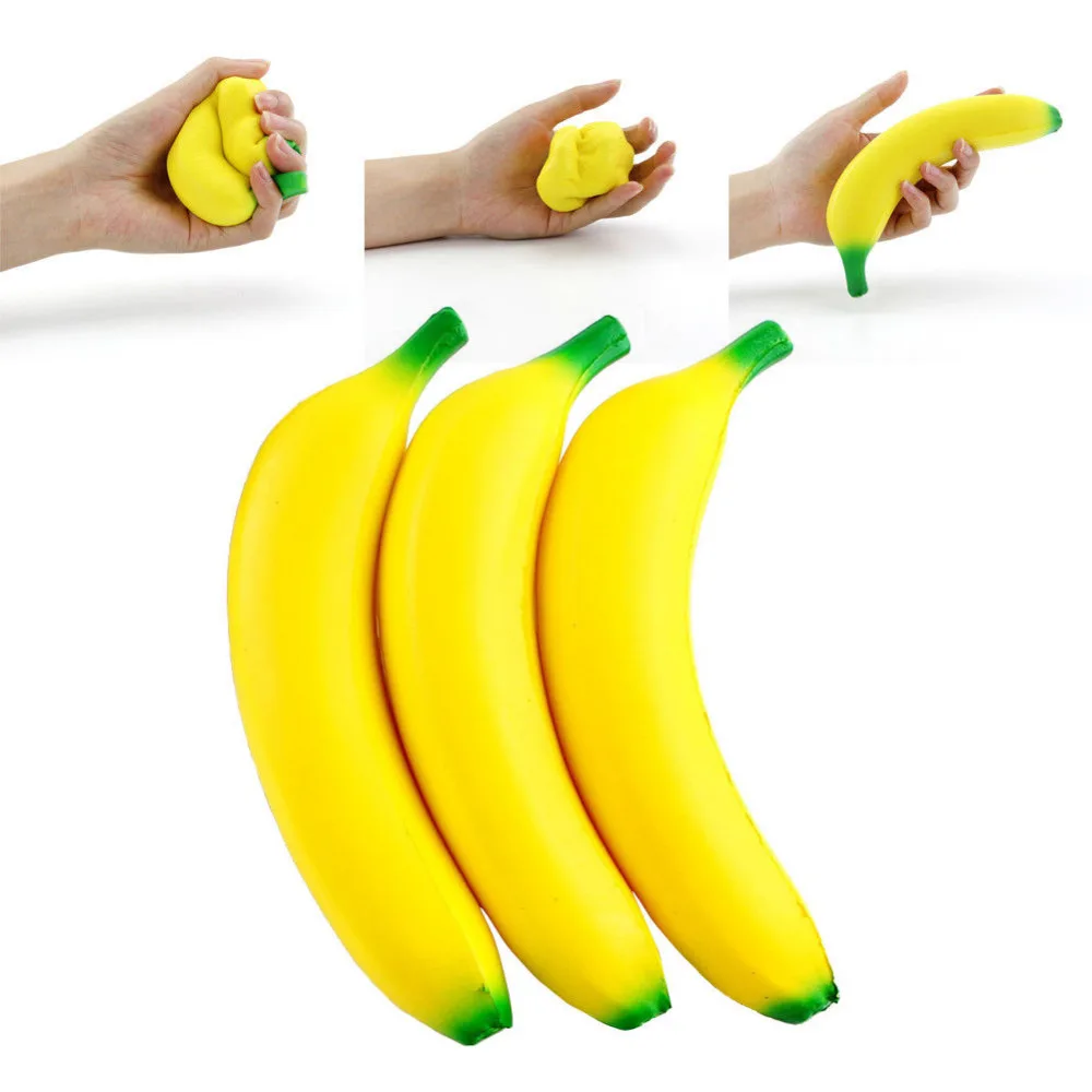 

Kawaii Soft Squishy Jumbo Simulation Banana Slow Rising Fun Squeeze Healing Toy Relieve Stress Toys Dessert Model