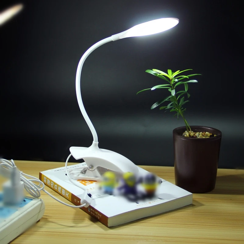 

High Quality Adjustable Desk lamp 3mode USB led Table Lamp Rechargeable Lamp Reading Light with Clip for Bed Reading book Light
