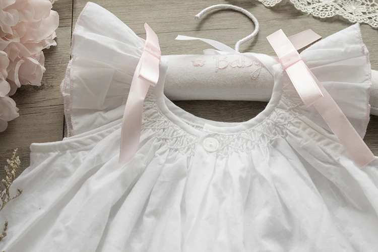 Летнее платье для девочек; белое платье для малышей с вышивкой