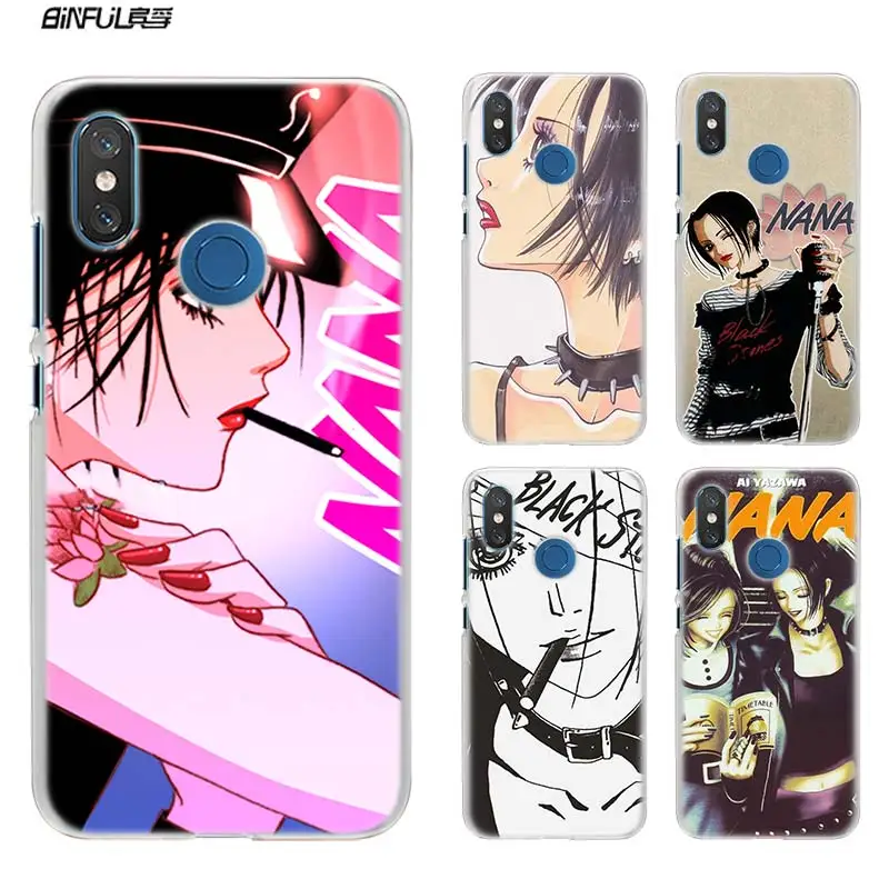 

BiNFUL Nana Anime Hard Case Cover for Xiaomi Redmi 6 6A Pro A2 8 lite S2 Note 6Pro 4 4X 5 6X 5X A1 Clear plastic