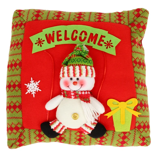 1pcs Santa Claus Snowman Sofa Cushion Cartoon Decorative Cojines Christmas Decoration Home Hotel Car Seat