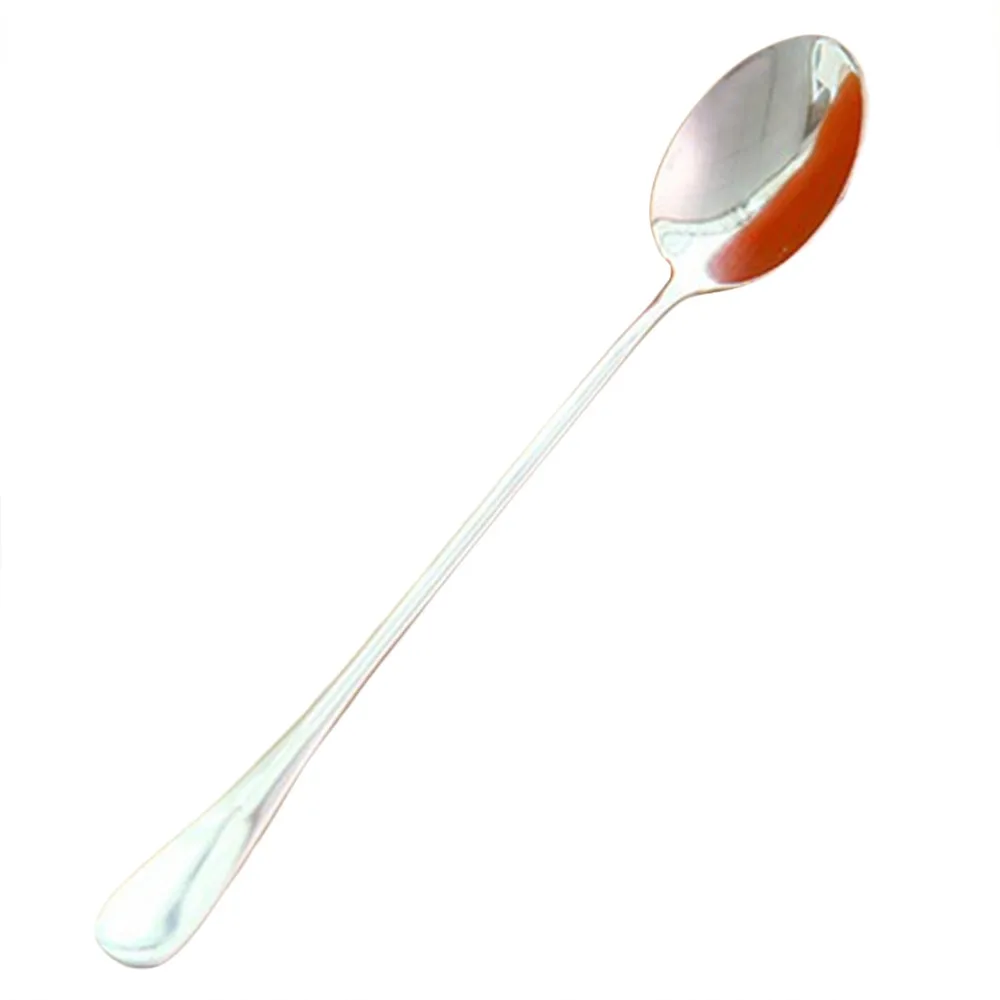 1 шт., чайная ложка с длинной ручкой, кофейная ложка из нержавеющей стали, ложка для мороженого, десерта, чайная ложка для пикника, кухонные аксессуары - Цвет: B