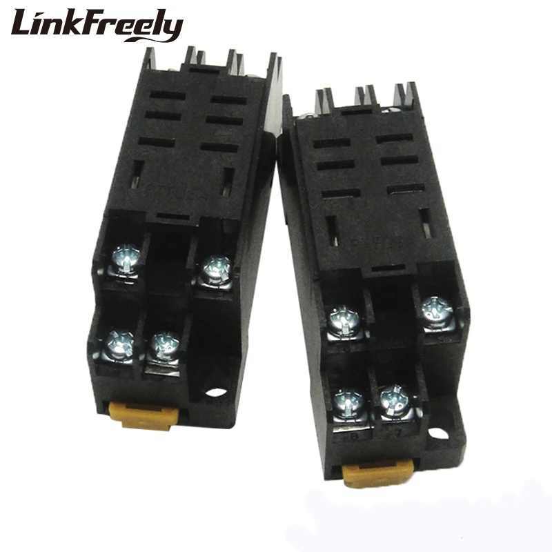 PTF08A Relay Socket Base 2NO+2NC 8 Pin Terminal Relay Mounting Base
