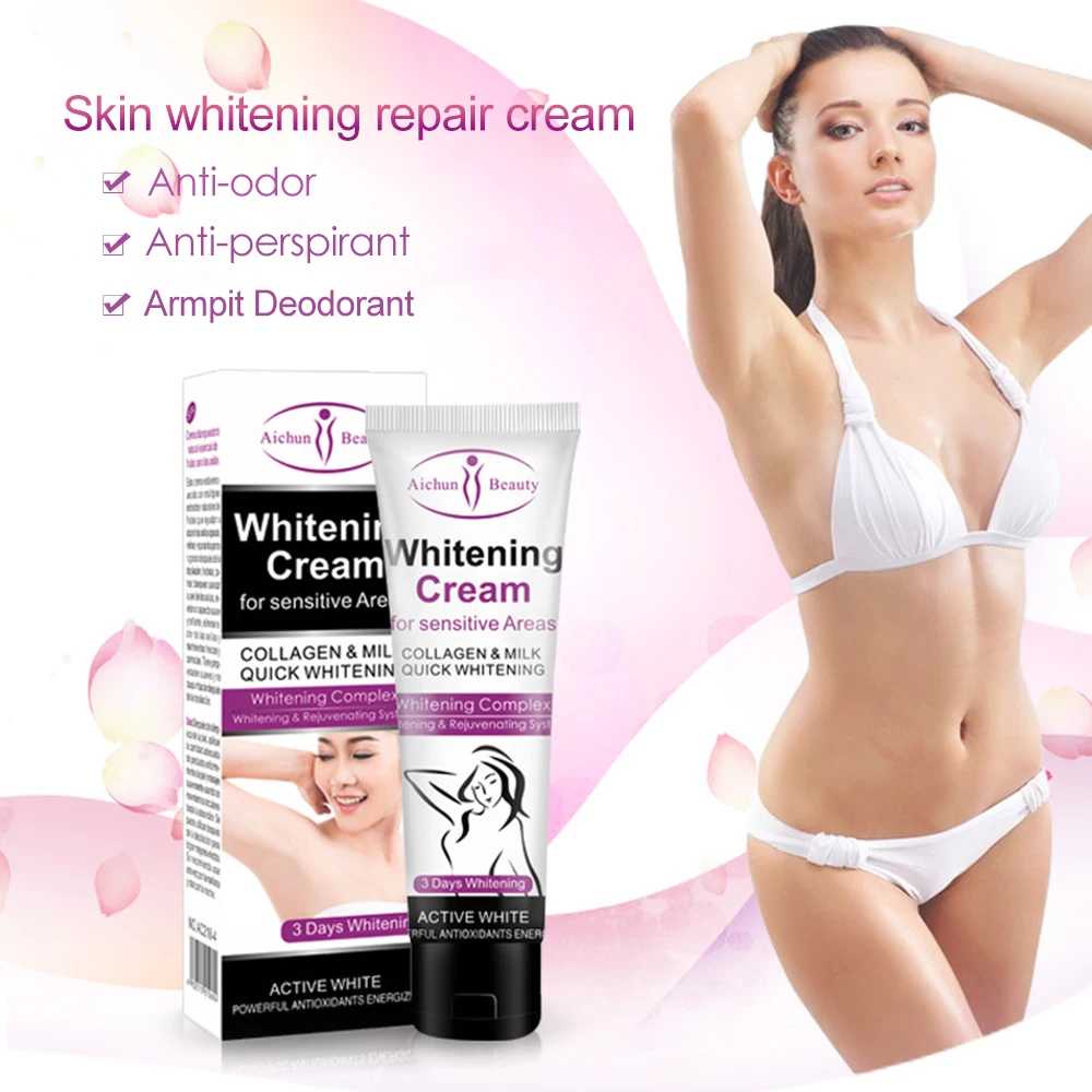 

50ml Underarm Whitening Body Lotion Lightening Cream for Skin Thigh Armpit Elbow Lightening Bikini Underarm Repair Cream TSLM2