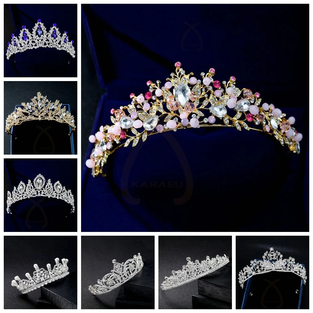 

Pageant Semicircle Bride Tiara Crown Bridal Jewelry for Women Wedding Alloy Hairband Headband Hair Accessories Band Ornaments
