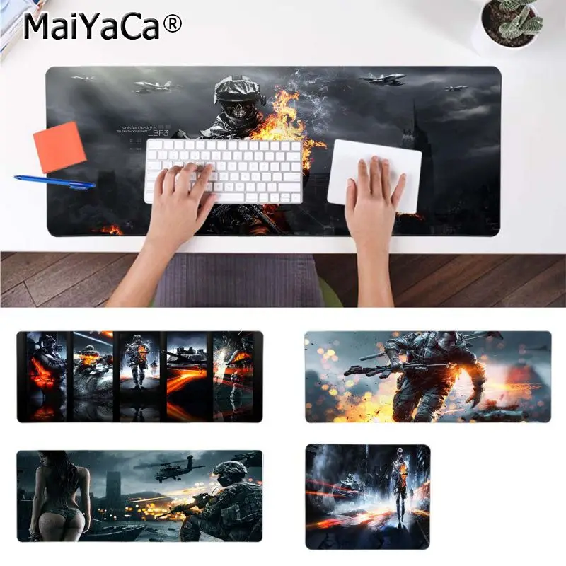 

MaiYaCa Hot Sales Battlefield 3 Rubber Mouse Durable Desktop Mousepad Durable Rubber Mouse Mat Pad