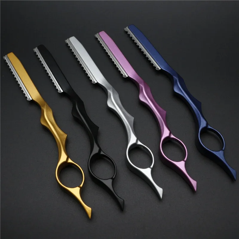 Японский парикмахерский бритвенный нож из нержавеющей стали, тонкий нож, профессиональная Мужская бритва, парикмахерские ножницы для прореживания, бритвенный салонный инструмент