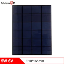 ELEGEEK Mini 5W 6V Solar Power Panel Cell Bank DIY Home Solar System For Battery Cell Phone Chargers Portable Solar Panel 6V