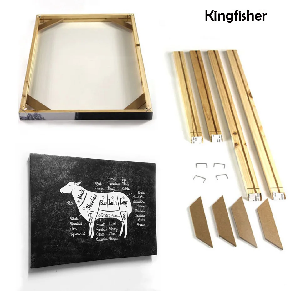 

DIY Large Originals Wood Photo Frame Painting by Number Frame Wall Art Canvas Paintings Frame Hanging Pictures Frame Home Decor