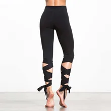 Bandage Ballet Dance Yoga Pants Lady Sport Tights Women Compression Pants Sport Pantalon Stretch Femmes Running Fitness Legging