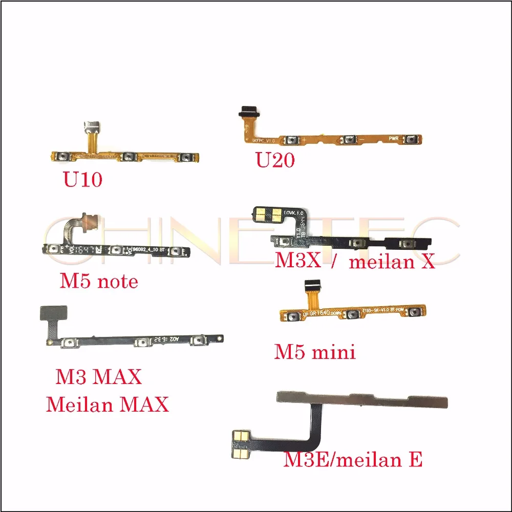 

Power On/Off Key Volume Side Button Flex Cable for Meizu M2 M3 M3S M5 mini U10 U20 M3X M3E meilan X M1 metal M5 note