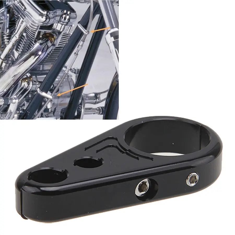 2Pcs Motorcycle Chrome 25mm 1" CNC Aluminum Handlebar Clutch Cable