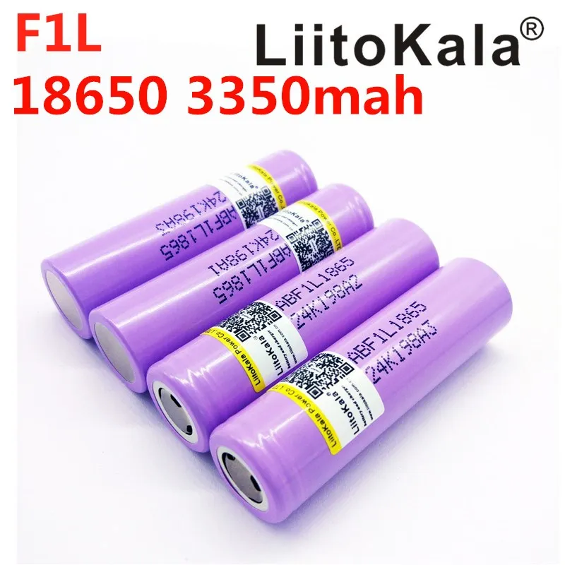 1 10 шт./лот liitokala lii F1L Original 3 6 V 18650 INR18650 3000mah 3350mAh 3400mah 4 2 отключить перезаряжаемая