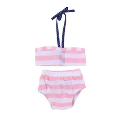 Kidlove 2 шт. лето малыш девушки Костюмы комплект Детские розовые полоски купальный костюм Юбка-брюки для девочек, многослойная юбка-пачка