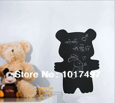 Винил милый медведь Слон Дерево Классная доска Наклейки на стену съемный доске этикета Наклейки Детская комната Декор