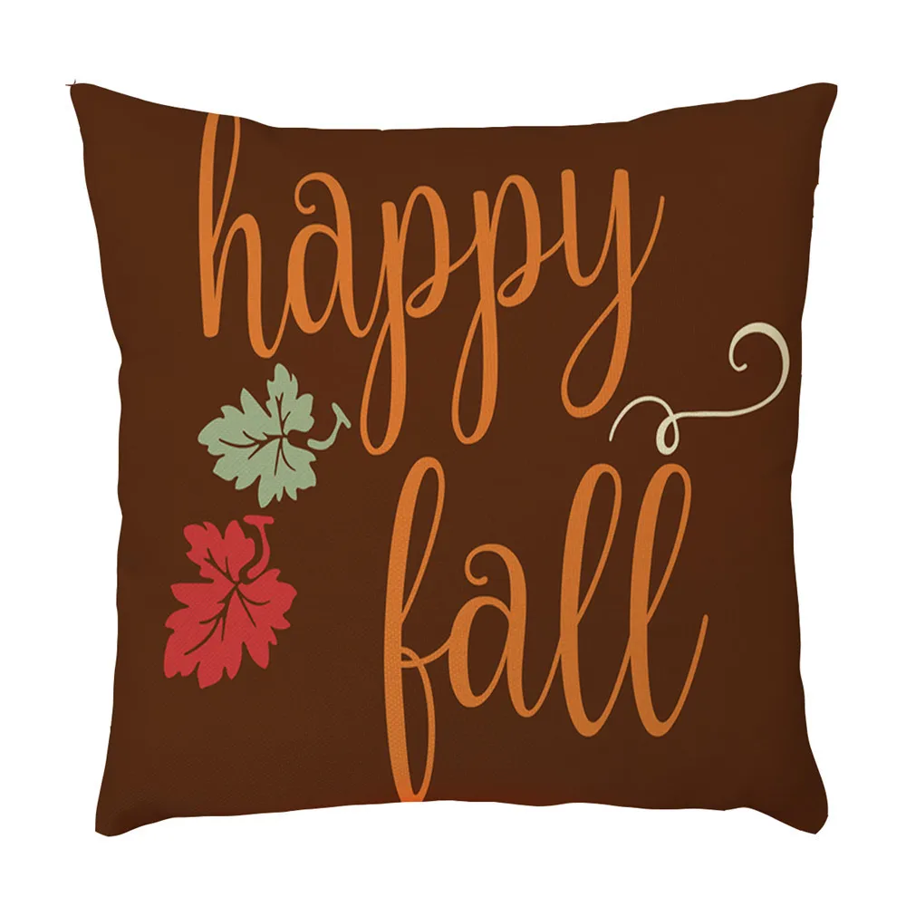 

Cojines Happy Fall Pattern Pillowcase Pillow Case Cushion Cover Sofa Home Car Decor Funda Cojin Housse de Coussin Pillowcases