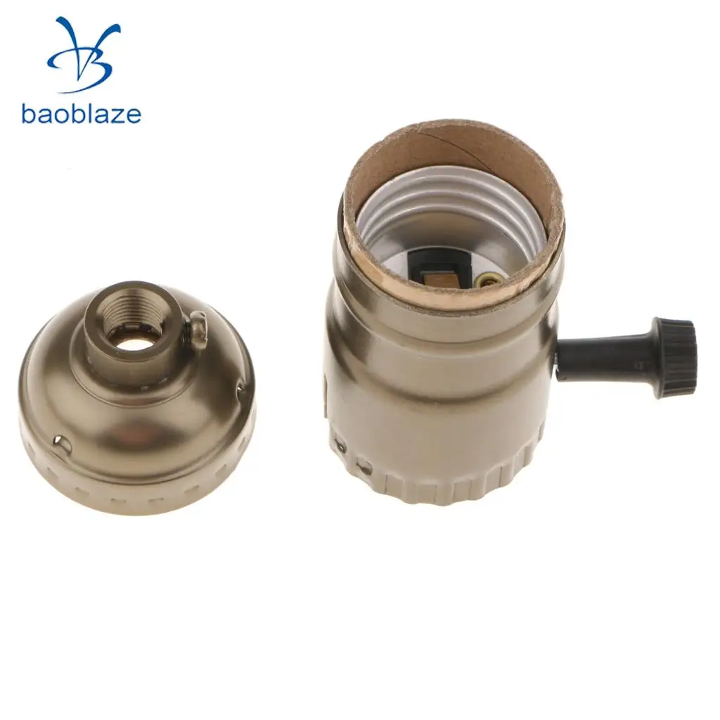 Edison Vintage Lamp Light Base Socket Holder E27 Screw Bulbs -Suitable for Bare Bulb Features With switch