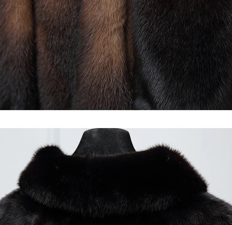 Тип женского меха импортная норковая шуба и длинное меховое пальто из норки пальто Зимняя элегантная женская куртка из натурального меха норки