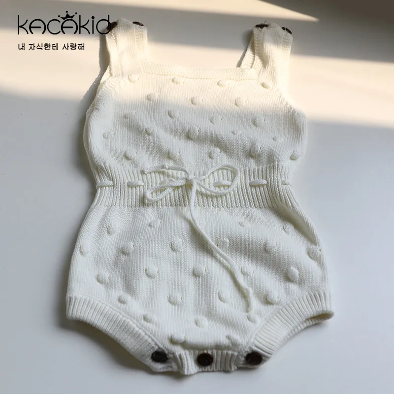 Kacakid/новая весенняя одежда для маленьких мальчиков и девочек; детский шерстяной вязаный костюм без рукавов; боди для младенцев; одежда